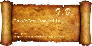 Takács Daniella névjegykártya